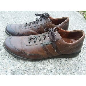 Mephisto Men's Size 12 Leather Laced Italian Leather Brown Shoes